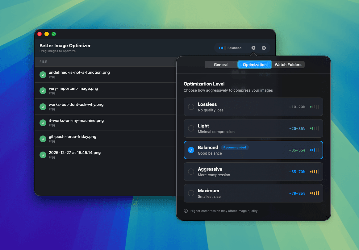 Choose Quality - Better Image Optimizer
